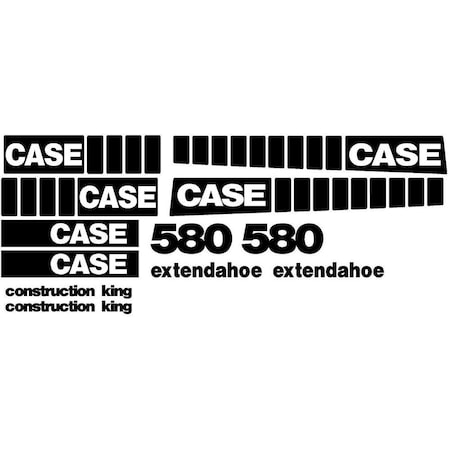 Aftermarket Decal Set Fits Case 580 EXT Extendahoe Construction King Backhoe Loader Whole MAE30-0137